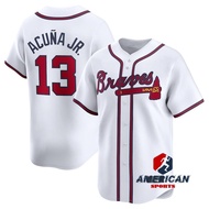 Men's  mlb Atlanta Braves Ronald Acuña Jr. WhiteBaseball Jersey