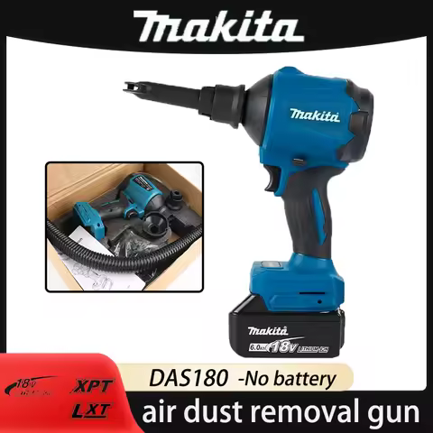 Makita DAS180 Brushless Air Blower Cordless Air Dust Removal Gun with Nozzle 18V Multifunction Dusti