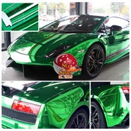 green mirror Chrome vinyl sticker wrap, adhesive, washable,bubble free, waterproof, stretchable.