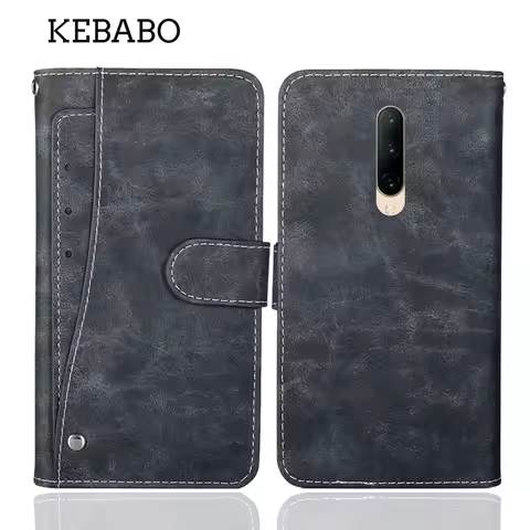 Leather Wallet OnePlus 7 Pro Case 6.67" Flip Fashion Luxury Card Slots Protective Cover Phone Protec