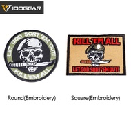 IDOGEAR Tatical Patch Embroidery Morale Skull Kill'em All Military 3909