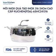 (Stainless steel 316) KUCHEN premium 316 24cm stainless steel apple pot (FDA) - ASHC241316