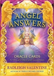 Angel Answers Oracle Cards : A 44-Card Deck and Guidebook by Radleigh Valentine (US edition, paperback)