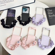 Fashion Korean Crocodile Pattern Phone Case with Portable Strap for Samsung Galaxy Z Flip 7 Z Flip6 