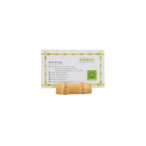 Creative Unique Handmade Grooved Natural Bamboo Root Memo Base Stand Price Label Card Display Holder
