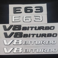 Benz Black Chrome Plated Letter Trunk Label E63 AMG W213 W212 Mudguard Side Label V8 BITURBO