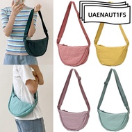UAENAUT1FS Crossbody Bag, Solid Color Nylon Shoulder Bags, Ladies Casual Sports Style Underarm Bags