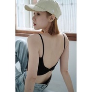 onethird三分之一 露背扭結中版Bra Top 黑色