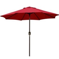 全城熱賣 - 戶外太陽傘Outdoor Patio Umbrella,Yard Umbrella, Push Button Tilt and Crank【RED】#E066001371