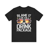 Blame It On The Drink Package Tee Funny Cruise Lover Gift Vintage T-Shirt