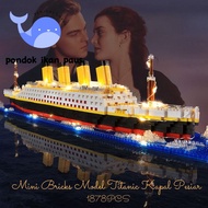Jakarta DeliveryMini Titanic Toys Block Children DIY Assemble Building Blocks Ship Cruise Ship Model