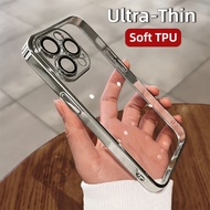 Titanium Desert Ultra Thin Transparent Phone Case for iPhone 16 11 12 13 14 15 Pro Max Plus Soft TPU