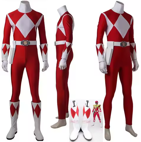 Halloween Uniform Kyoryu Sentai Zyuranger Geki Red Ranger Cosplay Costume Custom Any Size