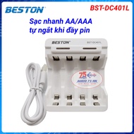 Bộ sạc pin AA/AAA Beston DC401L tự ngắt hàng chính hãng