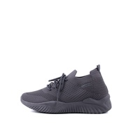 LARRIE Kasut Perempuan Kelabu Lace Up Fit Cushioned Sneakers - L62309-MM01SV-12-GREY