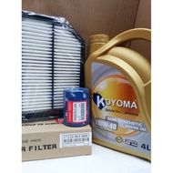 HONDA ODYSSEY RB3,RB4 2.4 2008y-2013y AIR FILTER + OIL FILTER + KOYOMA 10W40 SEMI SYNTHETIC ENGINE O