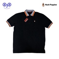 Kaos Polo Pria Hush Puppies Polo Shirt Branded Original - Hitam Oren