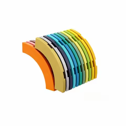 25pcs MOC compatible with 27507 ceramic tiles, rounded corners, 4x4 curved smooth blocks, building b