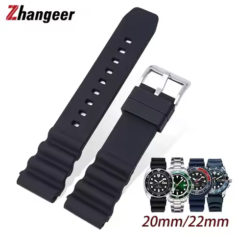 20mm 22mm Silicone Strap For Seiko SKX007 SRP777J1 CITIZEN Diving Sport Waterproof Wrist Band Bracel