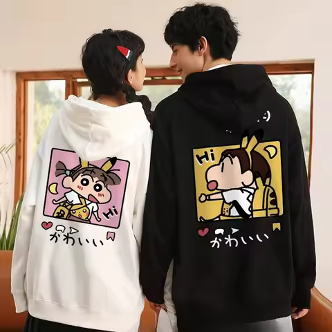 Cartoon anime ins hooded sweater for men and women loose and versatile college style Korean version 