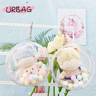 URBAG  Outdoor Bag, Plastic Transparent Doll Display Box, Toy Dia. 12/14cm Bag Decoration 10cm Doll 