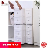 *Limited Offer* 5/7 Tier Plastic Drawer Cabinet - European Slim Design / Plastic Cabinet