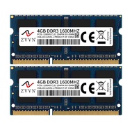ZVVN 8GB Kit (2X4GB) DDR3L PC3L-12800S 1600MHz 3S4L16C11ZV01-L 1.35V สีฟ้า204Pin SO-DIMM RAM หน่วยความจำแล็ปท็อป WDA34