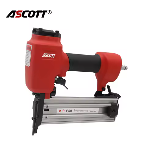 Ascott 18Ga Brad Nailer F50 Pneumatic Finish Nail Gun Accepts 5/8-inch to 2-Inch T-type Nail for Fur