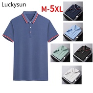 ❒✕ [M-5XL] Polo Shirt Summer Breathable Comfortable Plus Size Polo Tee Business Casual Polo T Shirt Men Top