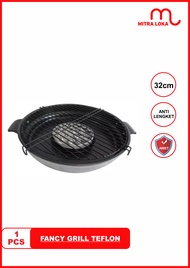 Mitra Loka Fancy Grill Alat Pemanggang Aluminium Teflon 32cm Pembakar Sosis Bakar Serbaguna Grill Pa