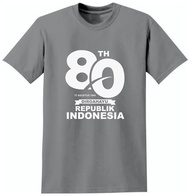 KAOS ATASAN OBLONG PRIA DEWASA DISTRO LENGAN PENDEKKAOS 17 AGUSTUS HUT RI-80 PAKAIAN XS-XXL-612