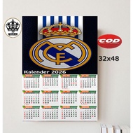2026 CALENDAR/ CALENDAR 2026 REAL MADRID THEME REAL MADRID WALL CALENDAR REAL MADRID WALL CALENDAR H