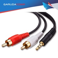 ILLUPRO AUX to 2 RCA Cable 1.5 meters 2 in 1 Stereo AUX Cable 3.5mm to 2 RCA 1.5m