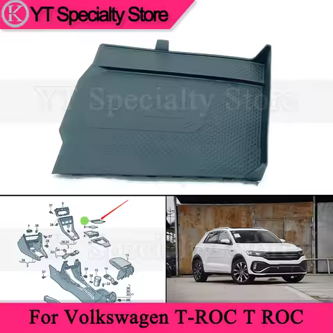 Kamshing Car Dashboard Storage Box Wireless Charging Rubber Mat For Volkswagen T-ROC T ROC 2GA863328