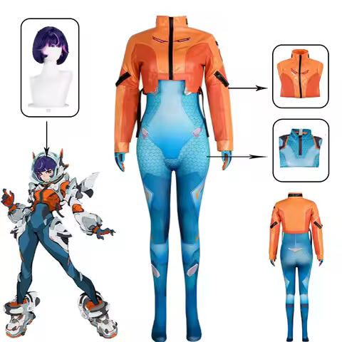 Game 2 Juno Cosplay Uniform Costumes Wig Support Hero Juno Coat Jumpsuit Combat Suit Halloween Party