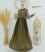 GAMIS BRUKAT WANITA TERBARU 2024 VANILA KRINKEL KANCING MENAWAN ALESYANA HIJAB JUMBO MASUK