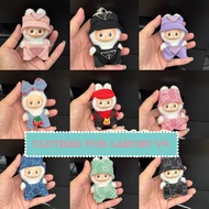 Mini Labubu clothes V4 10cm clothes blind box Labubu V4.0 clothes set（just clothes）