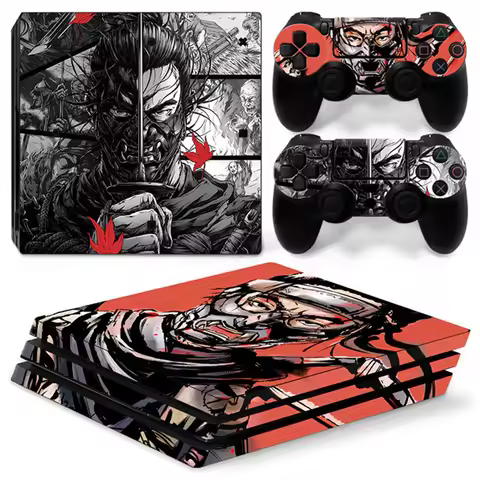 Ghost of Tsushima GAME PS4 PRO Slim Skin Sticker Decal Cover for ps4 Console and 2 Controllers PS4 p
