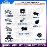 AIM INTAKE MANIFOLD- KRISS100/KRISS110/GT128/RG SPORT/RGV120/SHOGUN125/ELITE SPORT/COMEL/