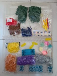 Rainbow loom 各色橡筋及工具配件