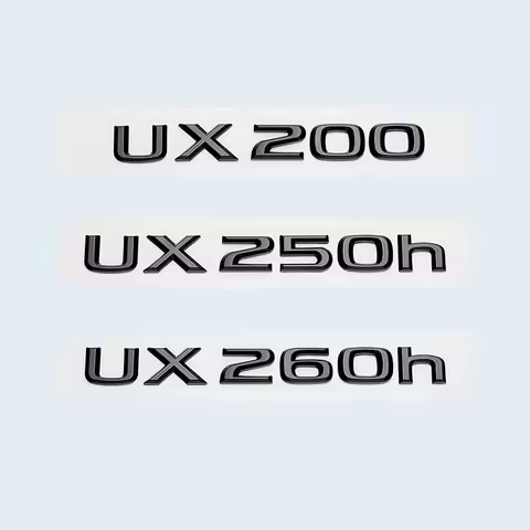 Glossy Black 3D ABS Letters Number UX200 UX250h UX260h HYBRID Emblem For Lexus Car Trunk Logo Sticke