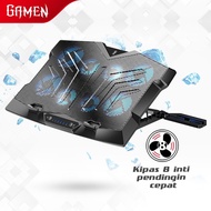 GAMEN GCP100 Laptop Gaming Cooling Stand 8 Core Fan Silent Mode Foldable Laptop Stand