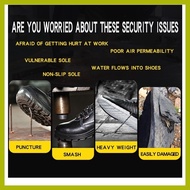 ◿ ✯ ❋ JMS 065Safety Shoes For Men Anti-smash-proof Steel Toe Steel Non-slip Work Shoes  (Random BRA
