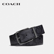 COACH เข็มขัดผู้ชายรุ่น Wide Harness Cut-To-Size Reversible Belt In Signature Canvas สีหลากสี 64077 CQ/BK42