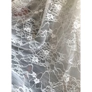 Elegant Chantilly Floral Guipure French Lace Fabric for Crafting