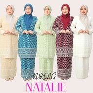 MODERN EMBROIDERED KURUNG LONG TEAL BLUE SAGE GREEN KURUNG NATALIE