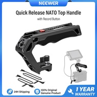 NEEWER PG005E NATO Top Handle ด้ามจับด้านบนพร้อมปุ่มบันทึก ด้ามจับซิลิโคนเพื่อความสบายพร้อมแคลมป์ QR