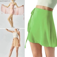 HSV Women's Solid Color Ballet Skirt - Chiffon Adjustable Waist Tutu Style
