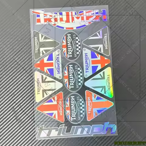 For Laser Triumph Sticker Logo Motorcycle Decal Tank Emblem Stickers Scrambler Bobber TWIN