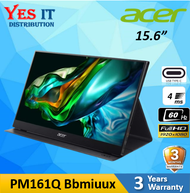ACER PM161Q Bbmiuux Model: PM161Q B Part: UM.ZP1SM.B01 ( screen Size (15.6") /  60 Hz / 4 ms / FULL 